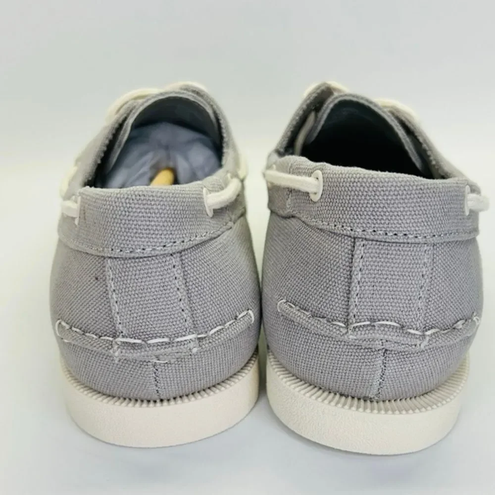Club Room Men's Elliot Gray Canvas Boat Shoes